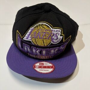 9fifty Lakers Black and Purple Snapback Cap